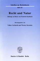 eBook, Recht und Natur. : Beiträge zu Ehren von Friedrich Kaulbach., Duncker & Humblot