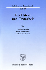 E-book, Rechtstext und Textarbeit., Duncker & Humblot
