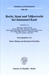 E-book, Recht, Staat und Völkerrecht bei Immanuel Kant. : Marburger Tagung zu Kants 'Metaphysischen Anfangsgründen der Rechtslehre'., Duncker & Humblot