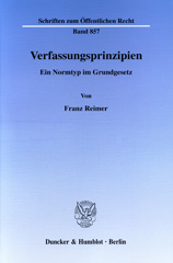 E-book, Verfassungsprinzipien. : Ein Normtyp im Grundgesetz., Duncker & Humblot