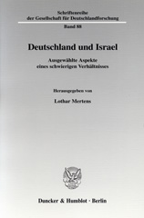 eBook, Deutschland und Israel. : Ausgewählte Aspekte eines schwierigen Verhältnisses., Duncker & Humblot