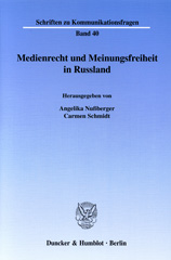E-book, Medienrecht und Meinungsfreiheit in Russland., Duncker & Humblot