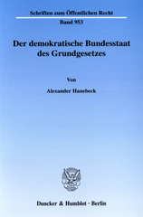E-book, Der demokratische Bundesstaat des Grundgesetzes., Hanebeck, Alexander, Duncker & Humblot