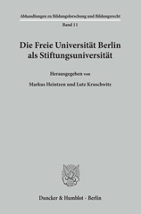 E-book, Die Freie Universität Berlin als Stiftungsuniversität., Duncker & Humblot