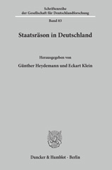 E-book, Staatsräson in Deutschland., Duncker & Humblot
