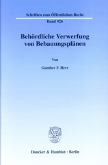 E-book, Behördliche Verwerfung von Bebauungsplänen., Duncker & Humblot