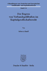 E-book, Der Regress von Verbandsgeldbußen im Kapitalgesellschaftsrecht., Hauff, Rebecca, Duncker & Humblot