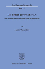 E-book, Der Betrieb gewerblicher Art. : Eine vergleichende Betrachtung der Querverbundsysteme., Duncker & Humblot