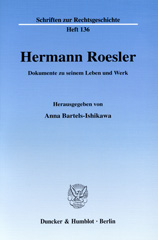 E-book, Hermann Roesler. : Dokumente zu seinem Leben und Werk., Duncker & Humblot
