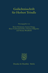 eBook, Gedächtnisschrift für Herbert Tröndle., Duncker & Humblot