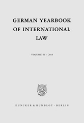 E-book, German Yearbook of International Law - Jahrbuch für Internationales Recht., Duncker & Humblot