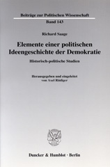 E-book, Elemente einer politischen Ideengeschichte der Demokratie. : Historisch-politische Studien. Hrsg. und eingeleitet von Axel Rüdiger., Duncker & Humblot