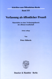 E-book, Verfassung als öffentlicher Prozeß : Materialien zu einer Verfassungstheorie der offenen Gesellschaft, Duncker & Humblot