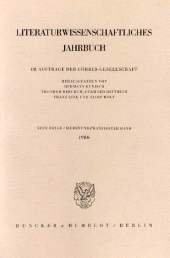 E-book, Literaturwissenschaftliches Jahrbuch : 27. Band (1986), Duncker & Humblot