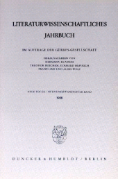 E-book, Literaturwissenschaftliches Jahrbuch : 29. Band (1988), Duncker & Humblot
