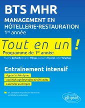 E-book, BTS MHR Management en Hôtellerie-Restauration 1re année, Édition Marketing Ellipses