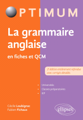 eBook, La grammaire anglaise en fiches et QCM, Édition Marketing Ellipses