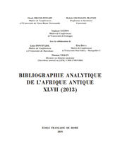 eBook, Bibliographie analytique de l'Afrique antique : XLVII (2013), Briand-Ponsart, Claude, École française de Rome