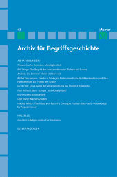 E-book, Archiv für Begriffsgeschichte. Band 43, Felix Meiner Verlag