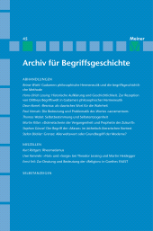 E-book, Archiv für Begriffsgeschichte. Band 45, Felix Meiner Verlag
