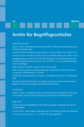 m, Archiv für Begriffsgeschichte. Band 48, Felix Meiner Verlag