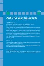 E-book, Archiv für Begriffsgeschichte. Band 51, Felix Meiner Verlag