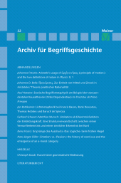 E-book, Archiv für Begriffsgeschichte. Band 52, Felix Meiner Verlag