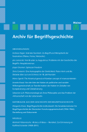 E-book, Archiv für Begriffsgeschichte. Band 53, Felix Meiner Verlag