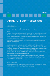 E-book, Archiv für Begriffsgeschichte. Band 54, Felix Meiner Verlag