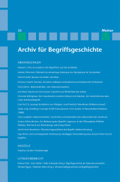 E-book, Archiv für Begriffsgeschichte. Band 55, Felix Meiner Verlag