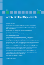 E-book, Archiv für Begriffsgeschichte. Band 56, Felix Meiner Verlag