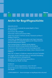E-book, Archiv für Begriffsgeschichte. Band 57, Felix Meiner Verlag