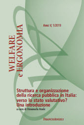 Issue, Welfare e ergonomia : V, 1, 2019, Franco Angeli