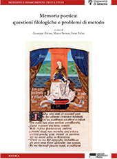 E-book, Memoria poetica : questioni filologiche e problemi di metodo, Genova University Press