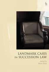 eBook, Landmark Cases in Succession Law, Hart Publishing