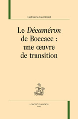 E-book, Le Décaméron de Boccace : Une oeuvre de transition, Guimbard, Catherine, Honoré Champion