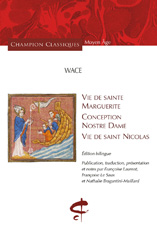 eBook, Vie de Sainte Marguerite, Conception Notre Dame, vie de Saint Nicolas Wace, Honoré Champion