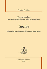 E-book, Oeuvres complètes Goethe, Du Bos, Charles, Honoré Champion