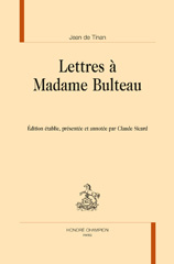 E-book, Lettres à Madame Bulteau, Tinan Jean De., Honoré Champion