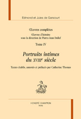 E-book, Oeuvres complètes. Ouvres d'histoire : Portraits intimes du XVIIIe siècle, Honoré Champion