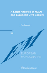 E-book, A Legal Analysis of NGOs and European Civil Society, Kluwer Law International