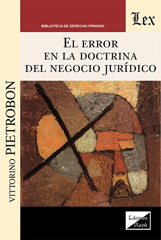 E-book, Error en la doctrina del negocio jurídico, Ediciones Olejnik