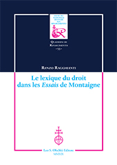 eBook, Le lexique du droit dans les Essais de Montaigne, L.S. Olschki