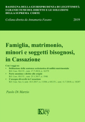 E-book, Famiglia, matrimonio, minori e soggetti bisognosi, in Cassazione, Di, Marzio Paolo, Key editore