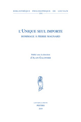 E-book, L'Unique seul importe : Hommage a Pierre Magnard, Peeters Publishers