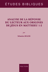 E-book, Analyse de la reponse du lecteur aux origines de Jesus en Matthieu 1-2, Peeters Publishers
