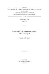 E-book, Un livre de pharmacopee en syriaque, Peeters Publishers