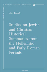 E-book, Studies on Jewish and Christian Historical Summaries from the Hellenistic and Early Roman Periods, Peeters Publishers