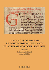 E-book, Languages of the Law in Early Medieval England : Essays in Memory of Lisi Oliver, Peeters Publishers