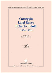 eBook, Carteggio Luigi Russo, Roberto Ridolfi (1954-1961), Polistampa